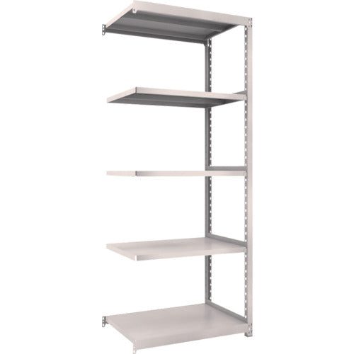 TRUSCO Steel Rack M2 Type Light-Medium Duty Shelf 860 x 600 x H2100 5 Tiers Connected Neo Gray M2-7365B 1 S
