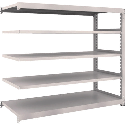 ＴＲＵＳＣＯ　スチールラック　Ｍ３型中量棚　１８００×７２１×Ｈ１５００　５段　連結　ネオグレー　M3-5675B　1 Ｓ