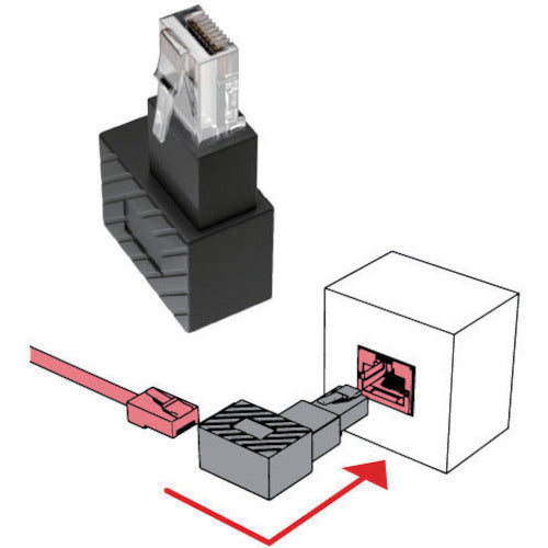에어리아 나카마치 2가 CAT6A 대응 LAN 케이블 방향 변경 ARLL2 1개
