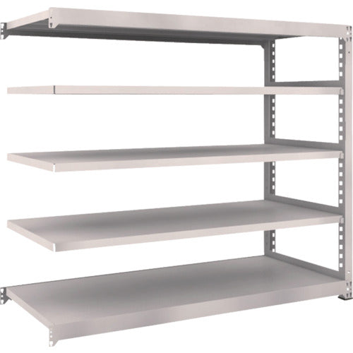 TRUSCO Steel Rack M5 Medium Duty Shelf 1800 x 721 x H1500 5 Tiers Connected Neo Gray M5-5675B 1 Unit