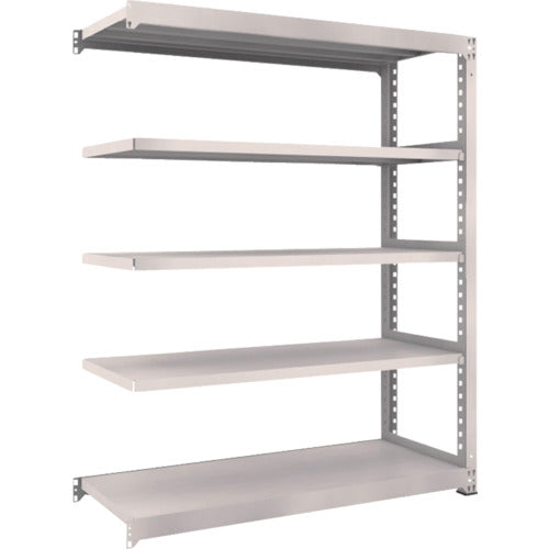 TRUSCO Steel Rack M5 Medium Duty Shelf 1500 x 571 x H1800 5 Tiers Connected Neo Gray M5-6565B 1 Unit