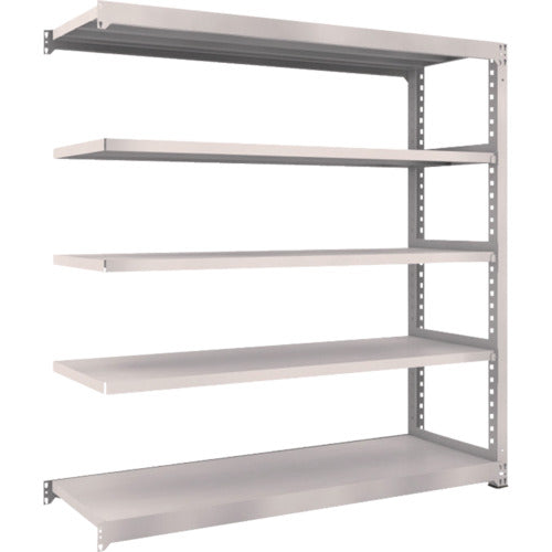 TRUSCO Steel Rack M5 Medium Duty Shelf 1800 x 571 x H1800 5 Tiers Connected Neo Gray M5-6665B 1 Unit