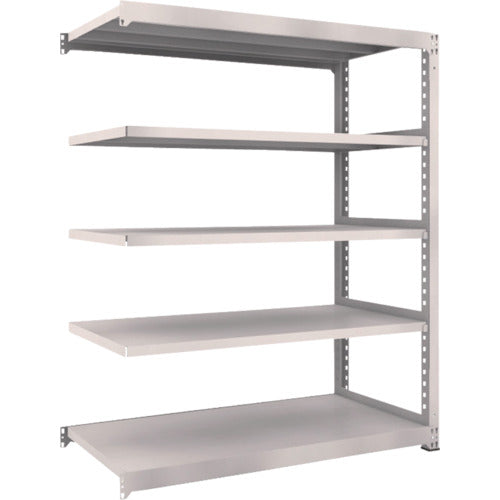 TRUSCO Steel Rack M5 Medium Duty Shelf 1500 x 721 x H1800 5 Tiers Connected Neo Gray M5-6575B 1 Unit