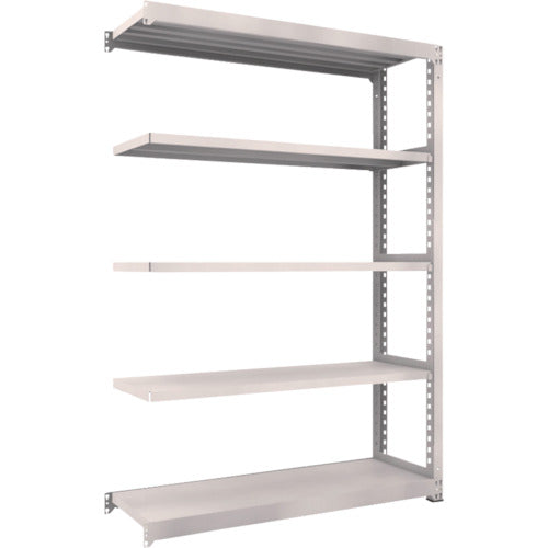 TRUSCO Steel Rack M5 Medium Duty Shelf 1500 x 471 x H2100 5 Tiers Connected Neo Gray M5-7555B 1 Unit