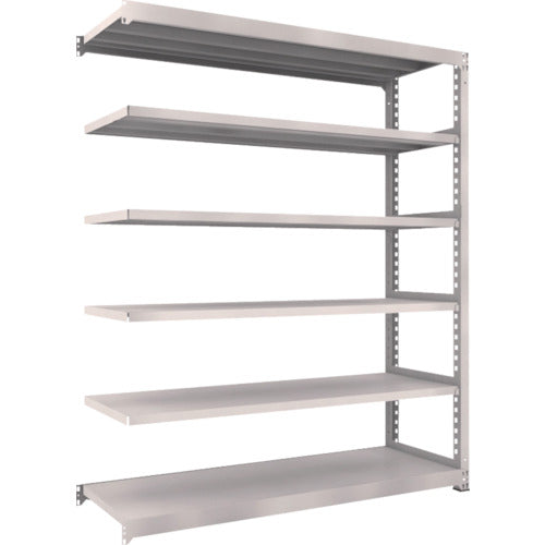 TRUSCO Steel Rack M5 Medium Duty Shelf 1800 x 571 x H2100 6 Tiers Connected Neo Gray M5-7666B 1 Unit