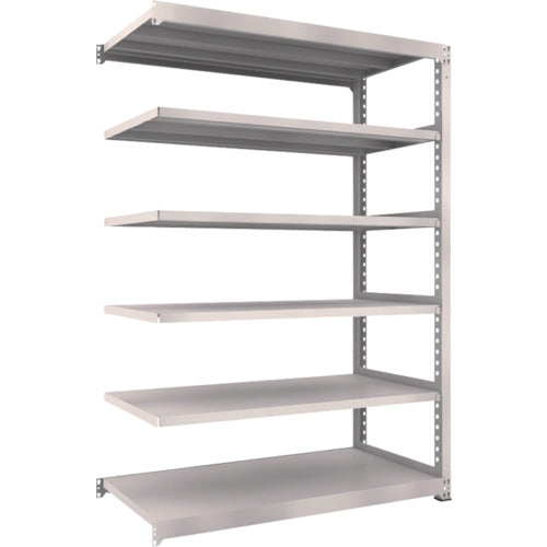 TRUSCO Steel Rack M5 Medium Duty Shelf 1500 x 721 x H2100 6 Tiers Connected Neo Gray M5-7576B 1 Unit