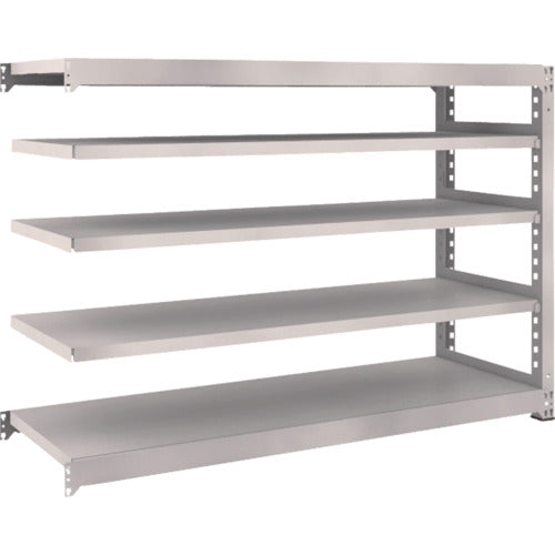 TRUSCO Steel Rack M5 Medium Duty Shelf 1800 x 571 x H1200 5 Tiers Connected Neo Gray M5-4665B 1 Unit