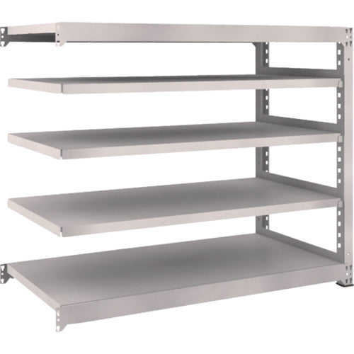 TRUSCO Steel Rack M5 Medium Duty Shelf 1500 x 721 x H1200 5 Tiers Connected Neo Gray M5-4575B 1 Unit
