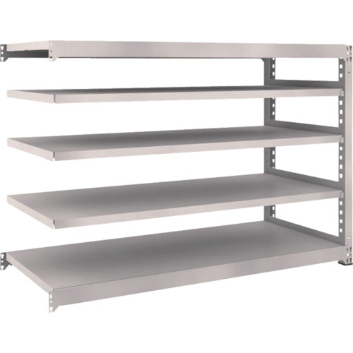 TRUSCO Steel Rack M5 Medium Duty Shelf 1800 x 721 x H1200 5 Tiers Connected Neo Gray M5-4675B 1 Unit