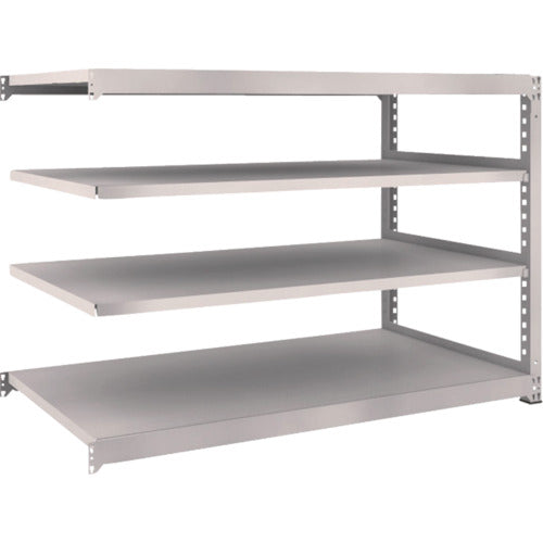 TRUSCO Steel Rack M5 Medium Duty Shelf 1800 x 921 x H1200 4 Tiers Connected Neo Gray M5-4694B 1 Unit