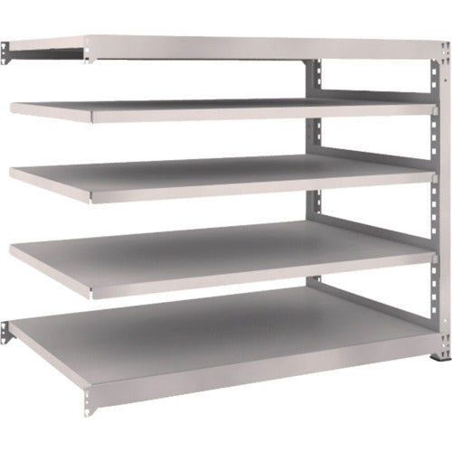 TRUSCO Steel Rack M5 Medium Duty Shelf 1500 x 921 x H1200 5 Tiers Connected Neo Gray M5-4595B 1 Unit