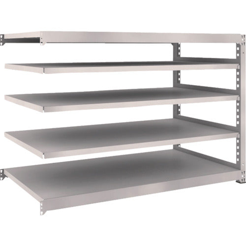 TRUSCO Steel Rack M5 Medium Duty Shelf 1800 x 921 x H1200 5 Tiers Connected Neo Gray M5-4695B 1 Unit