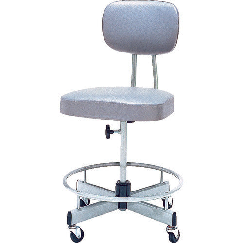 NORITZ Drafting Chair, Vinyl Leather, Grey, T-17, 1 piece