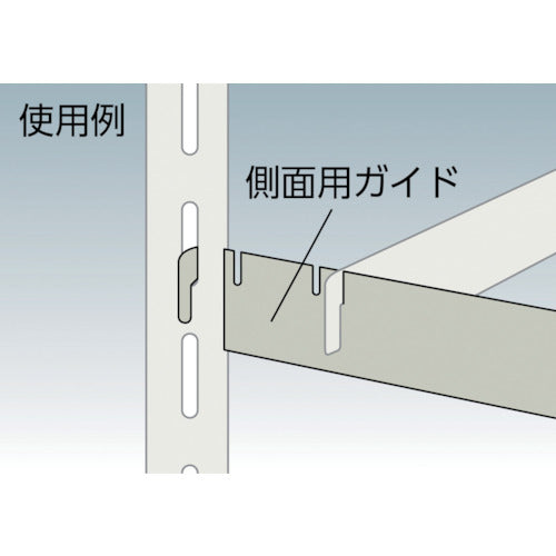 ＴＲＵＳＣＯ　スチールラック　軽量棚用側面ガイド　Ｄ４５０用　ネオグレー　G-GDX　1 本