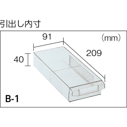 ＴＲＵＳＣＯ　パーツケース　バンラックケースＢ型　２列５段　ネオグレー　B-25　1 台