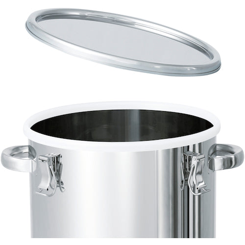 MONOVATE 스테인레스 스탠크 테이퍼 부착 캐치 클립식 밀폐 탱크(뚜껑 부착) 25 L TP-CTH-33 1개