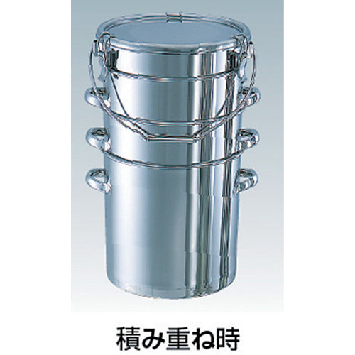 MONOVATE 스테인레스 스탠크 테이퍼 부착 매달아 밀폐 탱크(뚜껑 부착) 25 L TP-CTB-33 1개