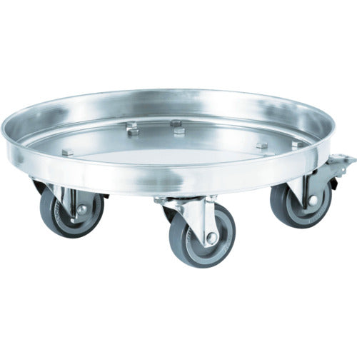 ＭＯＮＯＶＡＴＥ　タンク運搬用ステンレス台車　ＳＳゴム車　適用サイズ４３　KM-43　1 台