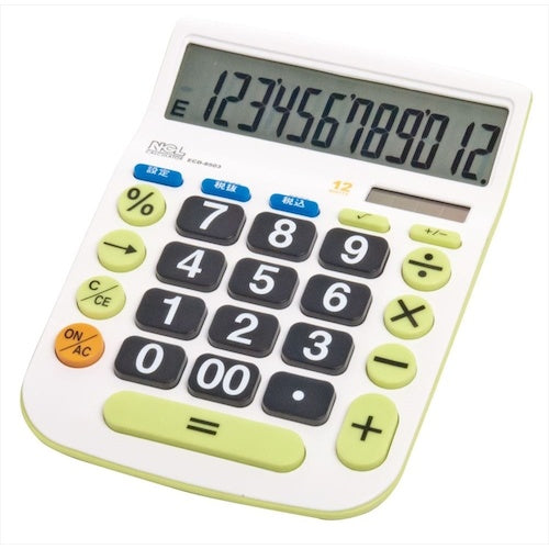 Nakabayashi Desktop Calculator Large Key Type L ECD-8503G 1 pc
