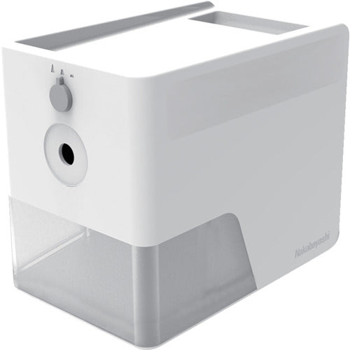 Nakabayashi Electric Pencil Sharpener Slim Tray Type/White DPS-601W 1 pc