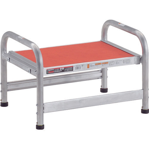 ＴＲＵＳＣＯ　作業用踏台　アルミ製　アジャスター付　高さ０．２３ｍ　１段　AF-A1　1 台