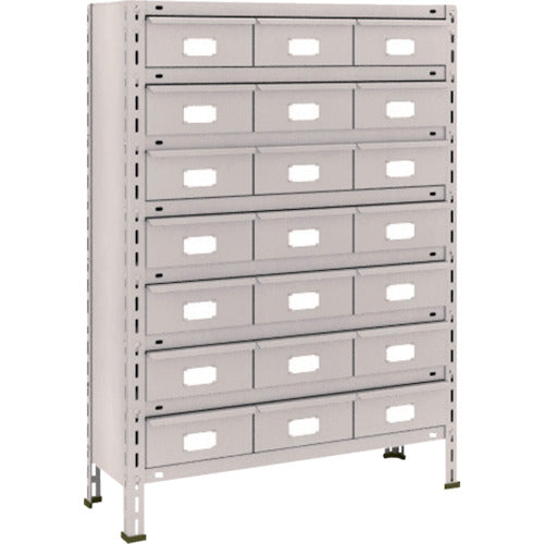 TRUSCCO 스틸 랙 경량 선반 875X300X1200 스틸 인출 대X21 네오 그레이 43V-808B7 1대