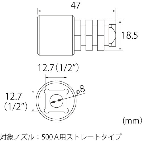 エビ　溶接ノズルクリーナー　５００Ａ／ストレートタイプ用　WSC500　1 個