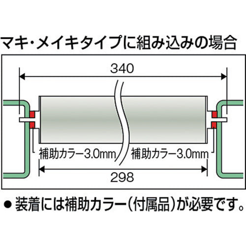 ＴＲＵＳＣＯ　スチールローラー　Φ３８Ｘ１．２ｔ　Ｗ４００　Ｓ付　VL38W400　1 本