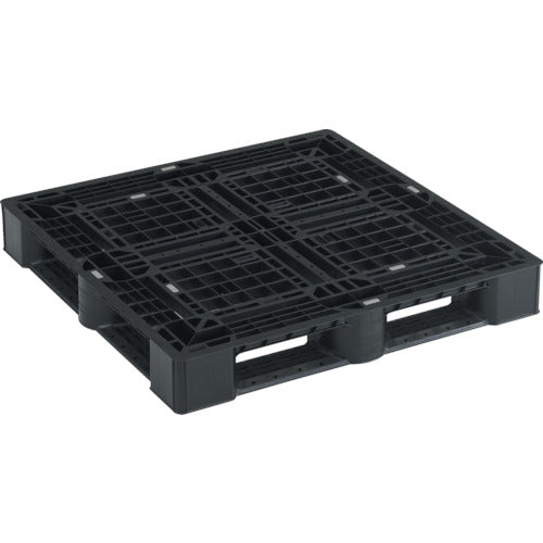TRUSCO α resin pallet, 4 sides on one side, 1100X1100, black SLA-1111V, 1 piece