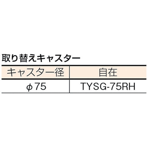 ＴＲＵＳＣＯ　平台車　７５０Ｘ５００　ゴム車　D-4TG　1 台