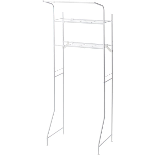 平安伸銅工業　洗濯機ラック　ハンガーバー付き　マットホワイト　HSR-2WH　1 台