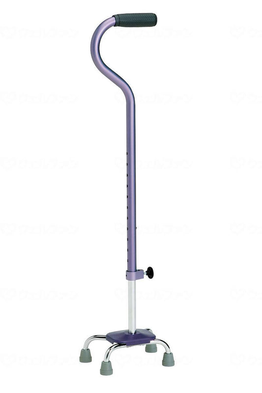Nissin Medical Aluminum Four-legged Cane (Small Base) TY142D Purple Small