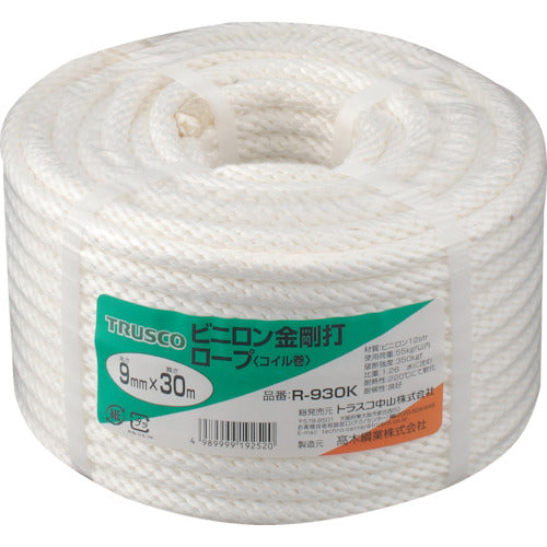 TRUSCO Vinylon Rope Kongo-uchi Wire diameter 9mm x length 30m R-930K 1 roll