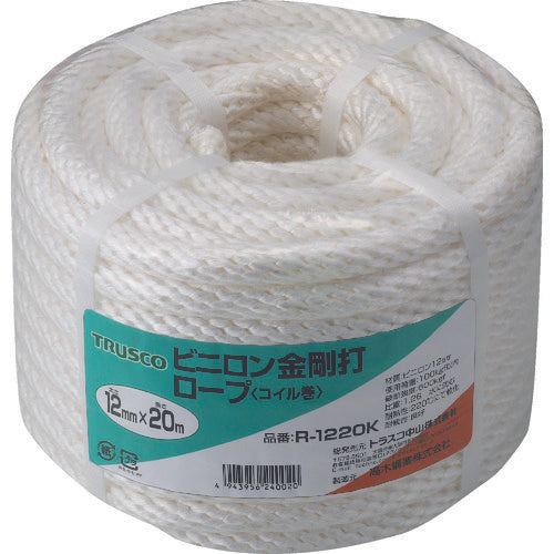 TRUSCO Vinylon Rope Kongo-uchi Wire diameter 12mm x length 20m R-1220K 1 roll
