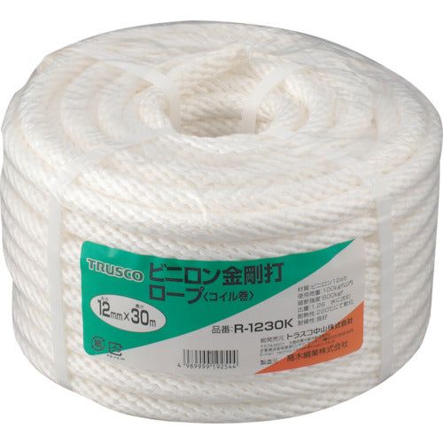 TRUSCO Vinylon Rope Kongo-uchi Wire diameter 12mm x length 30m R-1230K 1 roll