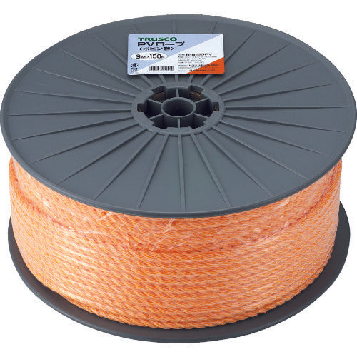 ＴＲＵＳＣＯ　ＰＶロープ　３つ打　線径９ｍｍＸ長さ１５０ｍ　R-9150PV　1 巻