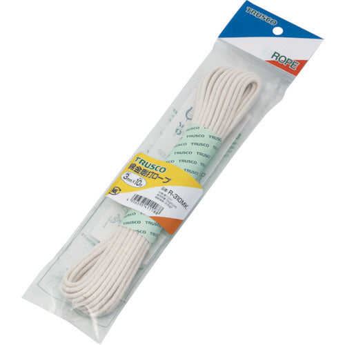 TRUSCO Cotton Rope, Kongo-uchi, Wire diameter 3mm x length 10m, R-310MK, 1 roll
