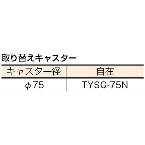 ＴＲＵＳＣＯ　合板平台車プティカルゴ　６００Ｘ４５０　ゴム張り　ナイロン車　PCG-4560　1 台