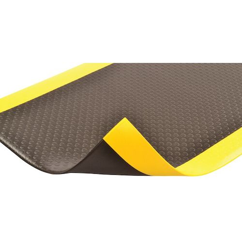 NOTRAX 피로 경감 매트 버블 소프트 레드 블랙 &amp; 옐로우 600X1800 417S0026BY 1장
