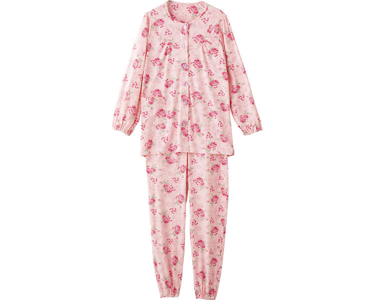Women's Large Button Stretch Pajamas / 800342-02 L Pink 1 pc
