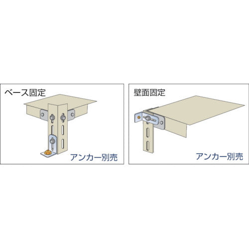 ＴＲＵＳＣＯ　スチールラック　軽量棚用　Ｌ型転倒防止金具　３５Ｘ４０Ｘ７０　LBP-1　1 本