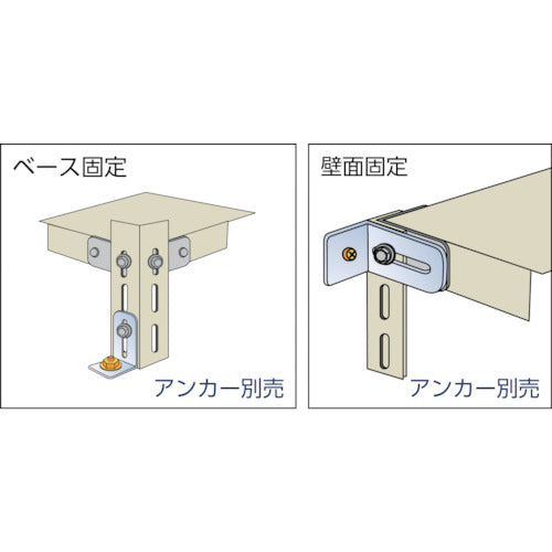 ＴＲＵＳＣＯ　スチールラック　軽量棚用　Ｌ型転倒防止金具　３５Ｘ４０Ｘ７０　LBP-1　1 本