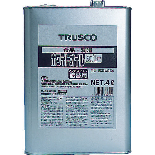 TRUSCO α 화이트 오일 4L ECO-WO-C4 1 캔