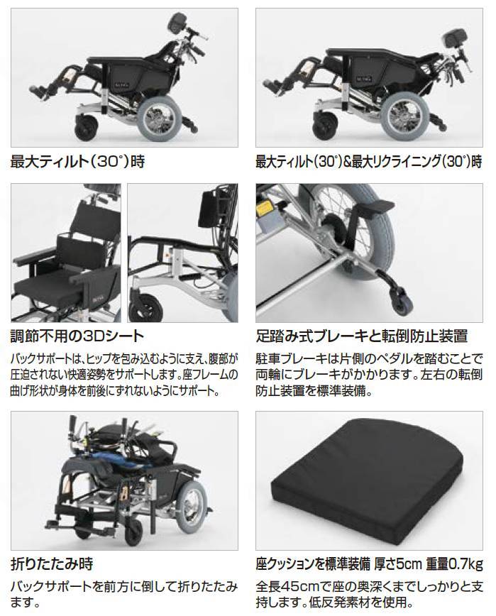 Nissin Medical Ultra Series Tilt &amp; Reclining NAH-UC・Lo Wine 40