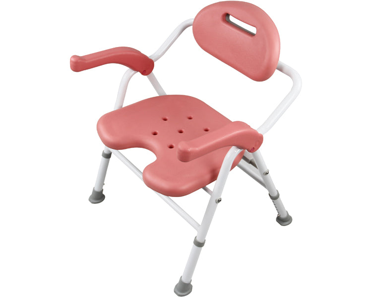 Folding shower chair with U-shaped seat / BF-01EU-PK Pink 1 unit