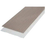 IRIS 542594 Lightweight Polycarbonate Corrugated Sheet 10 feet NIPC-1005 Bronze NIPC-1005-BZ 1 sheet