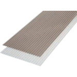 IRIS 542485 Lightweight Polycarbonate Corrugated Sheet 4ft NIPC-405 Bronze NIPC-405-BZ 1 sheet