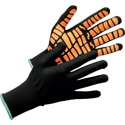Midori Anzen Work Gloves High Grip MHG134 Black x Orange M MHG-134-BK/OR-M 1 pair