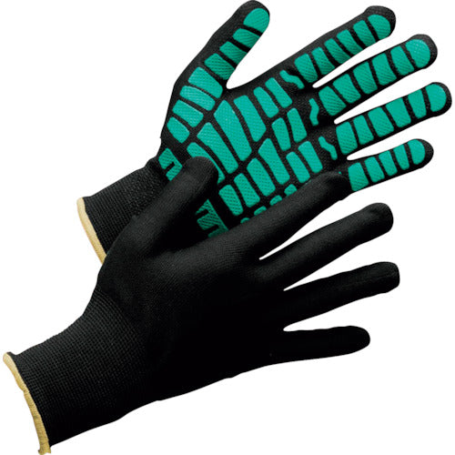 Midori Anzen Work Gloves High Grip MHG134 Black x Green LL MHG-134-BK/GN-LL 1 pair