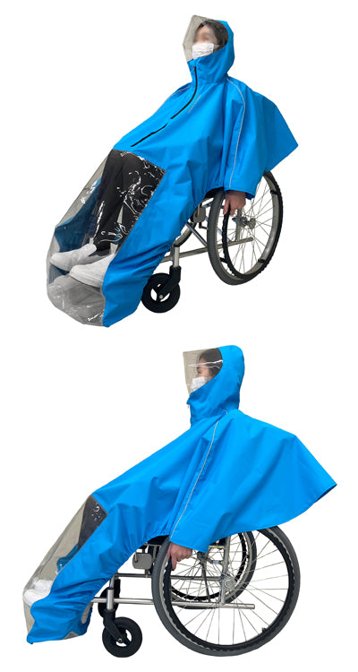 휠체어 레인은 장난감 판초 KS-002 / V0021AF 프리 사이즈 블루 1 착용